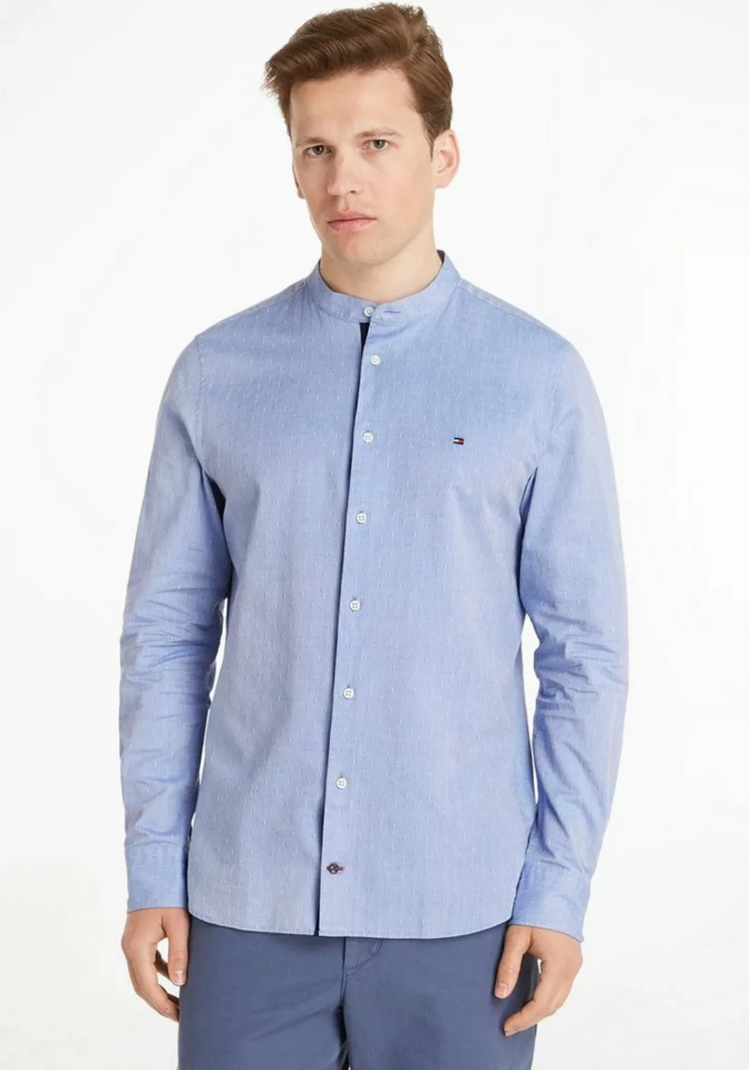 Tommy Hilfiger TAILORED Langarmhemd CL-W OXFORD DOT DOBBY SF SHIRT mit Offi günstig online kaufen