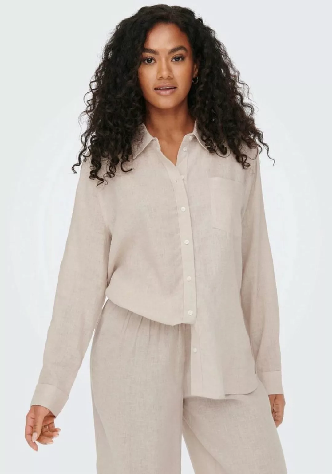 ONLY Longbluse ONLTOKYO L/S LINEN BLEND SHIRT mit Leinen günstig online kaufen