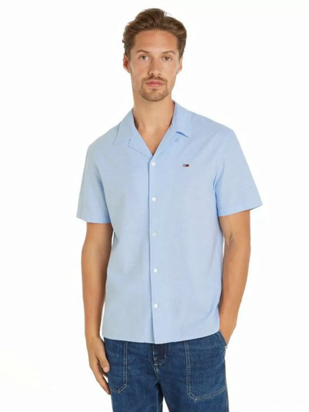 Tommy Jeans Kurzarmhemd "TJM LINEN BLEND CAMP SHIRT EXT" günstig online kaufen