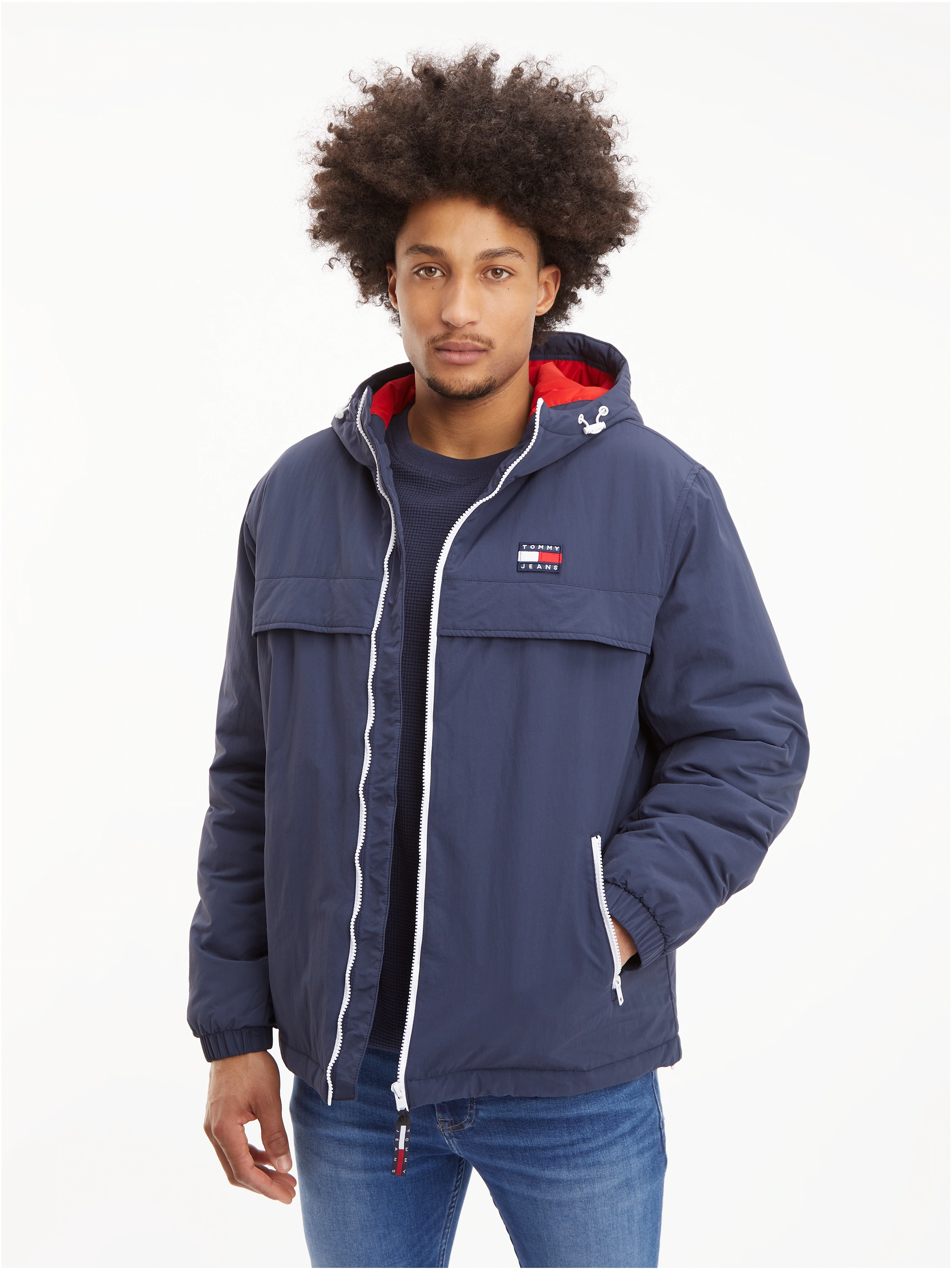 Tommy Jeans Blouson "TJM PADDED SOLID CHICAGO", mit Kapuze günstig online kaufen