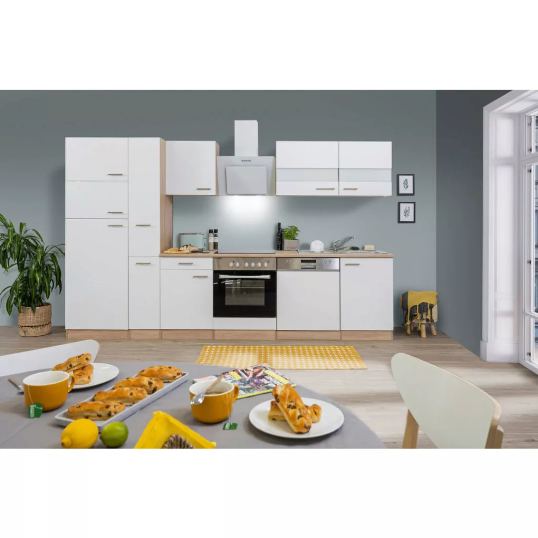 Respekta Küchenblock Economy weiß matt B/H/T: ca. 310x200x60 cm günstig online kaufen