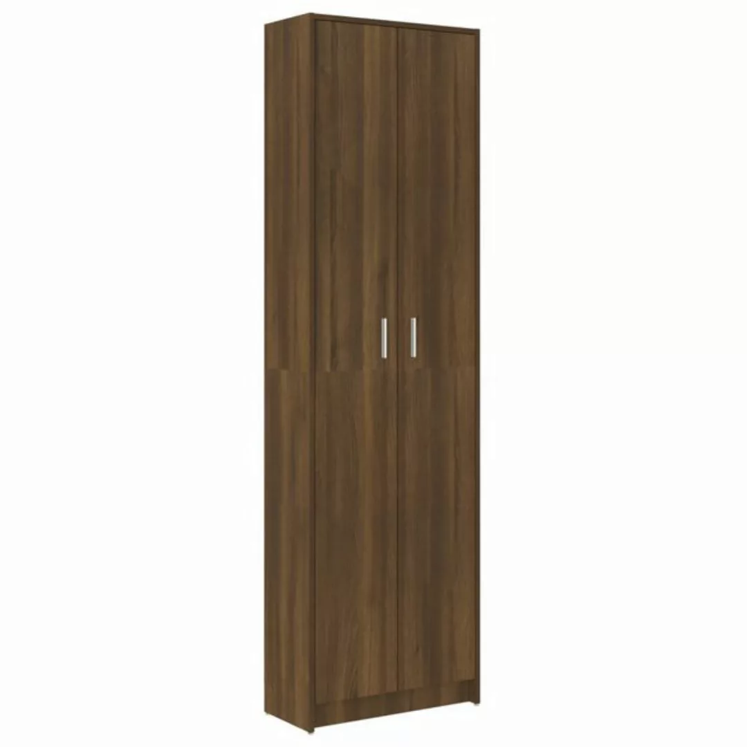 vidaXL Kleiderschrank Garderobenschrank Braun Eiche-Optik 55x25x189 cm Holz günstig online kaufen