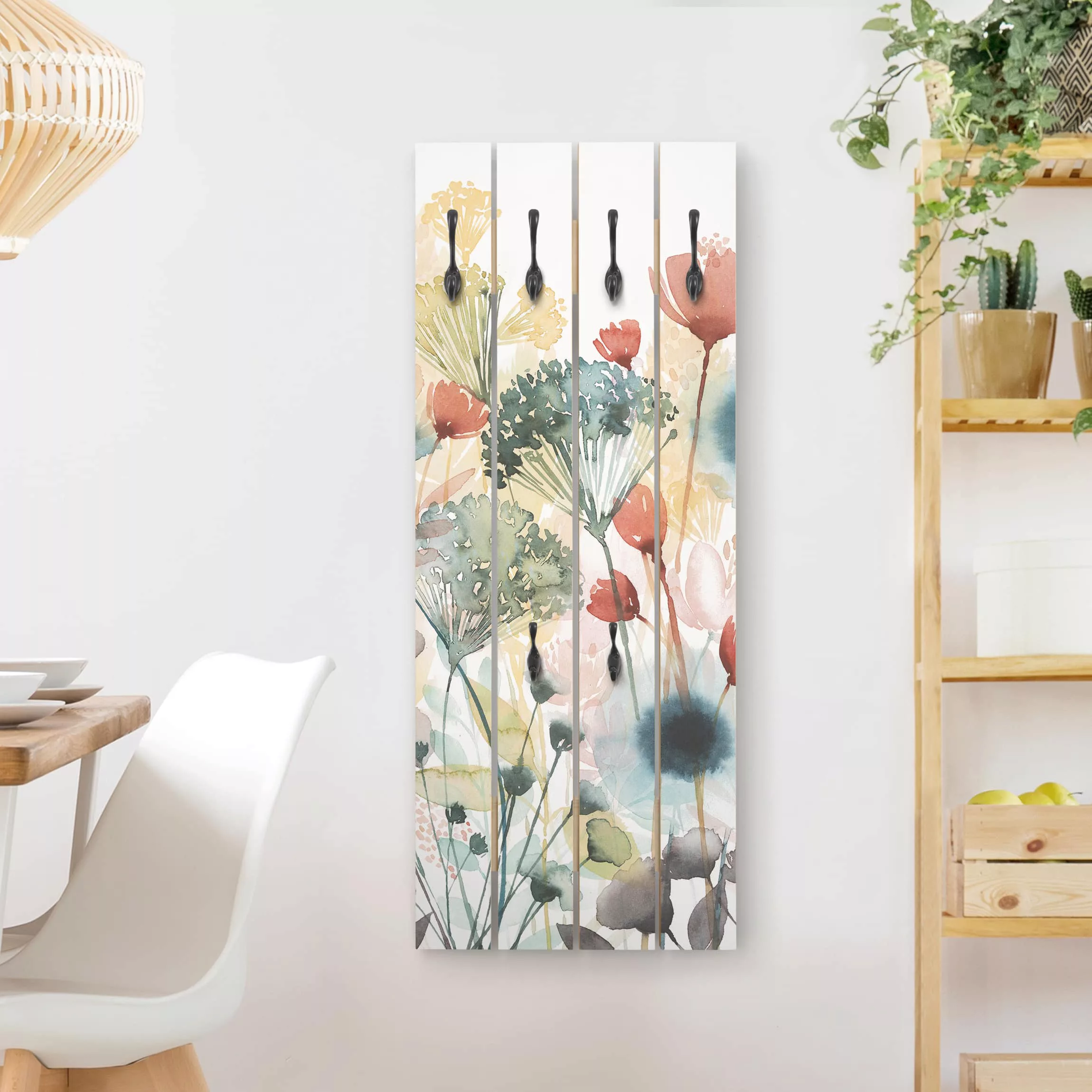 Wandgarderobe Holzpalette Blumen Wildblumen im Sommer I günstig online kaufen