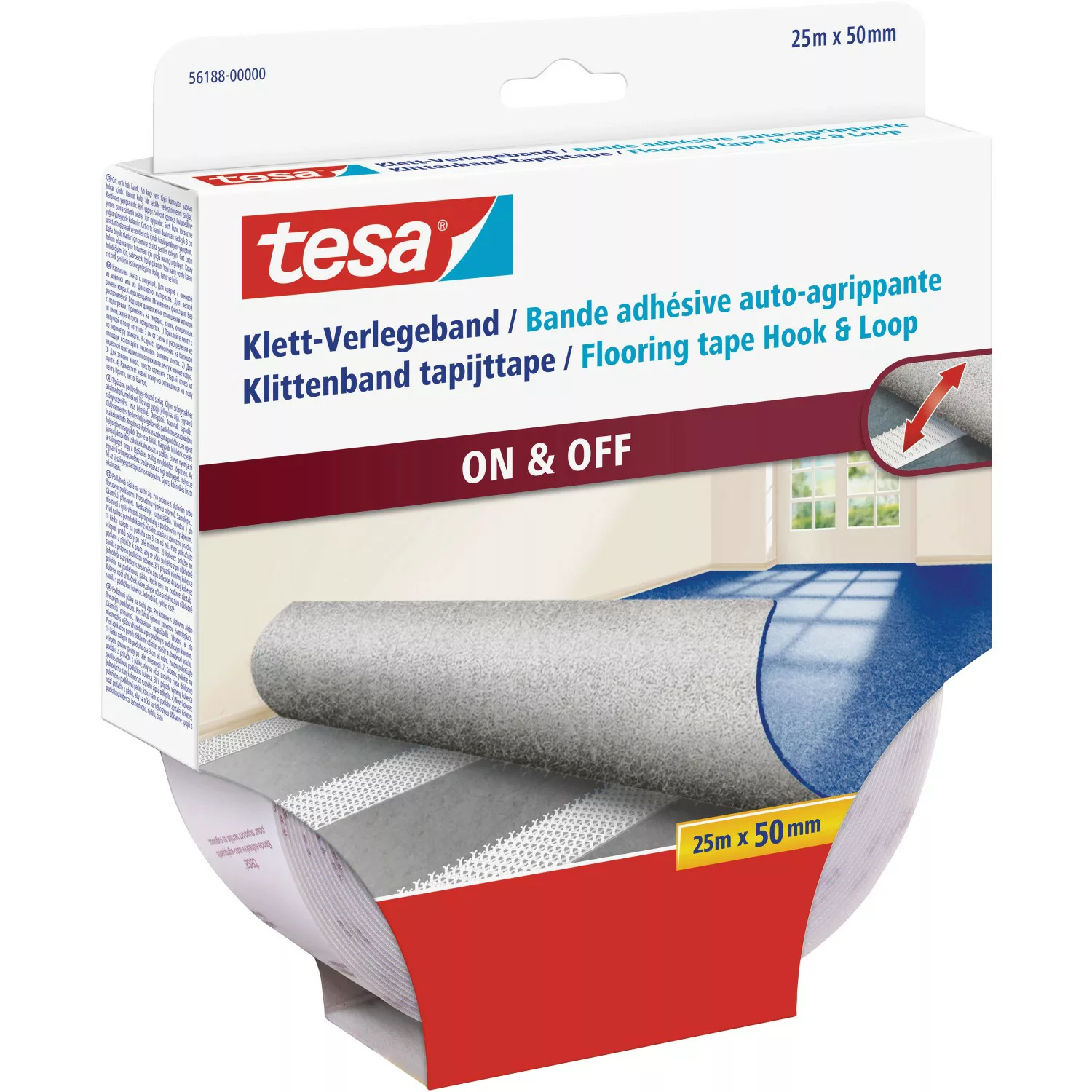 Tesa Klett-Verlegeband 25 m x 50 mm günstig online kaufen
