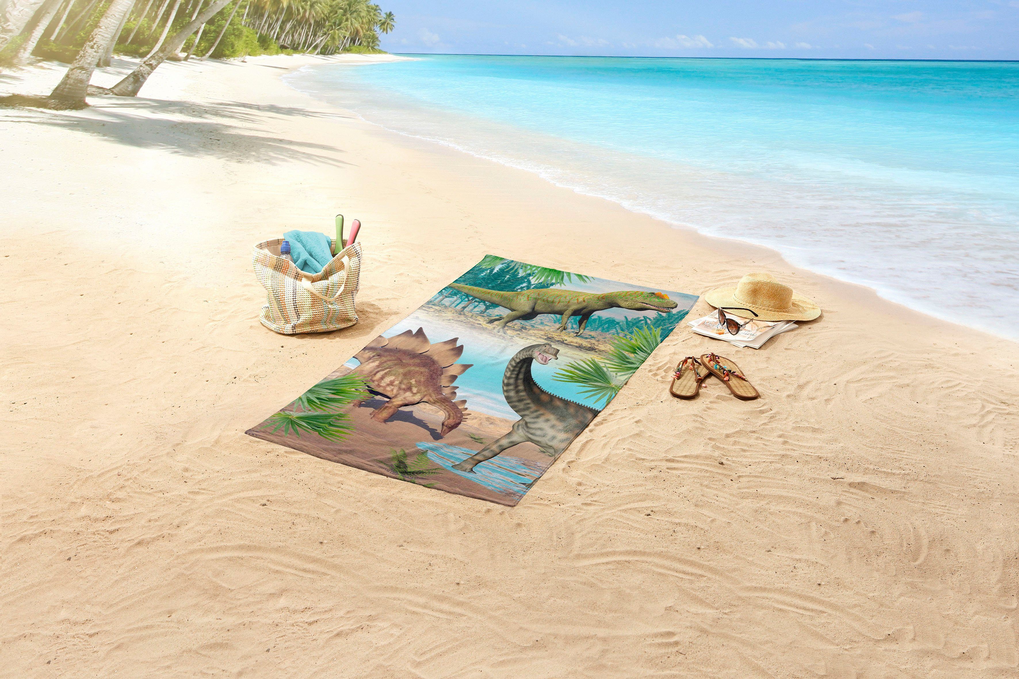 good morning Strandtuch Strandtuch "Dino", Polyester, günstig online kaufen