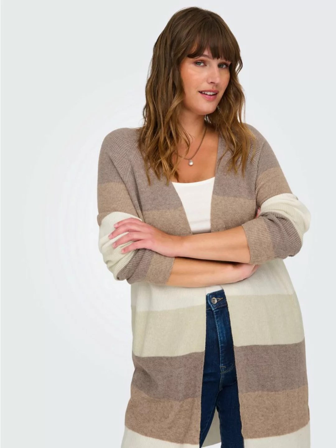 ONLY CARMAKOMA Strickjacke CARATIJA L/S STRIPE CARDIGAN KNT günstig online kaufen