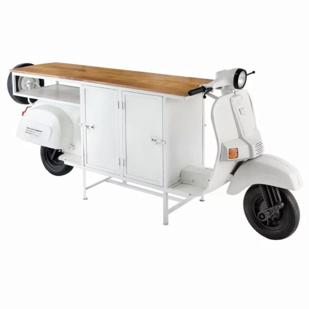 riess-ambiente Barschrank SCOOTER 250cm weiß · Upcycling-Konsole mit Motorr günstig online kaufen