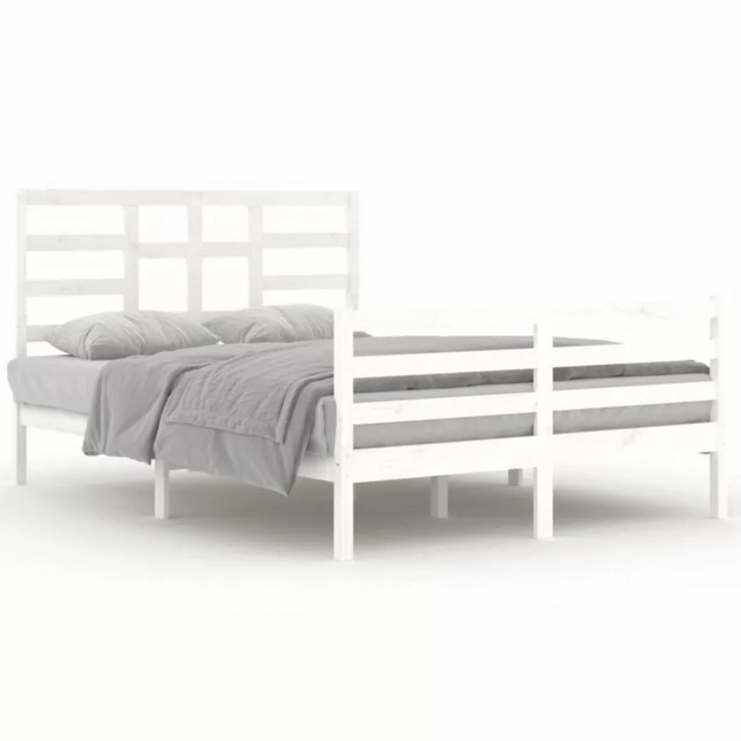 furnicato Bett Massivholzbett Weiß 140x200 cm günstig online kaufen