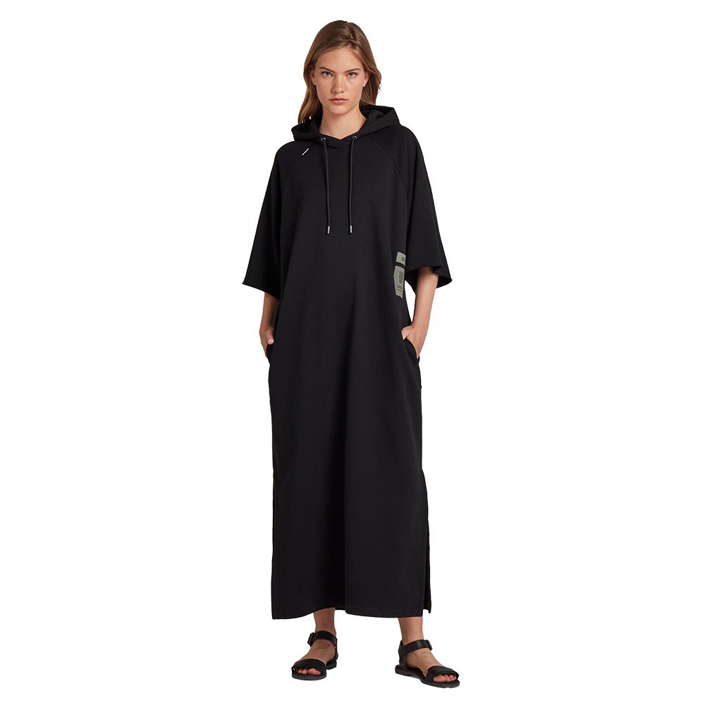 G-star Long Hooded Kurzarm Kurzes Kleid S Dark Black günstig online kaufen