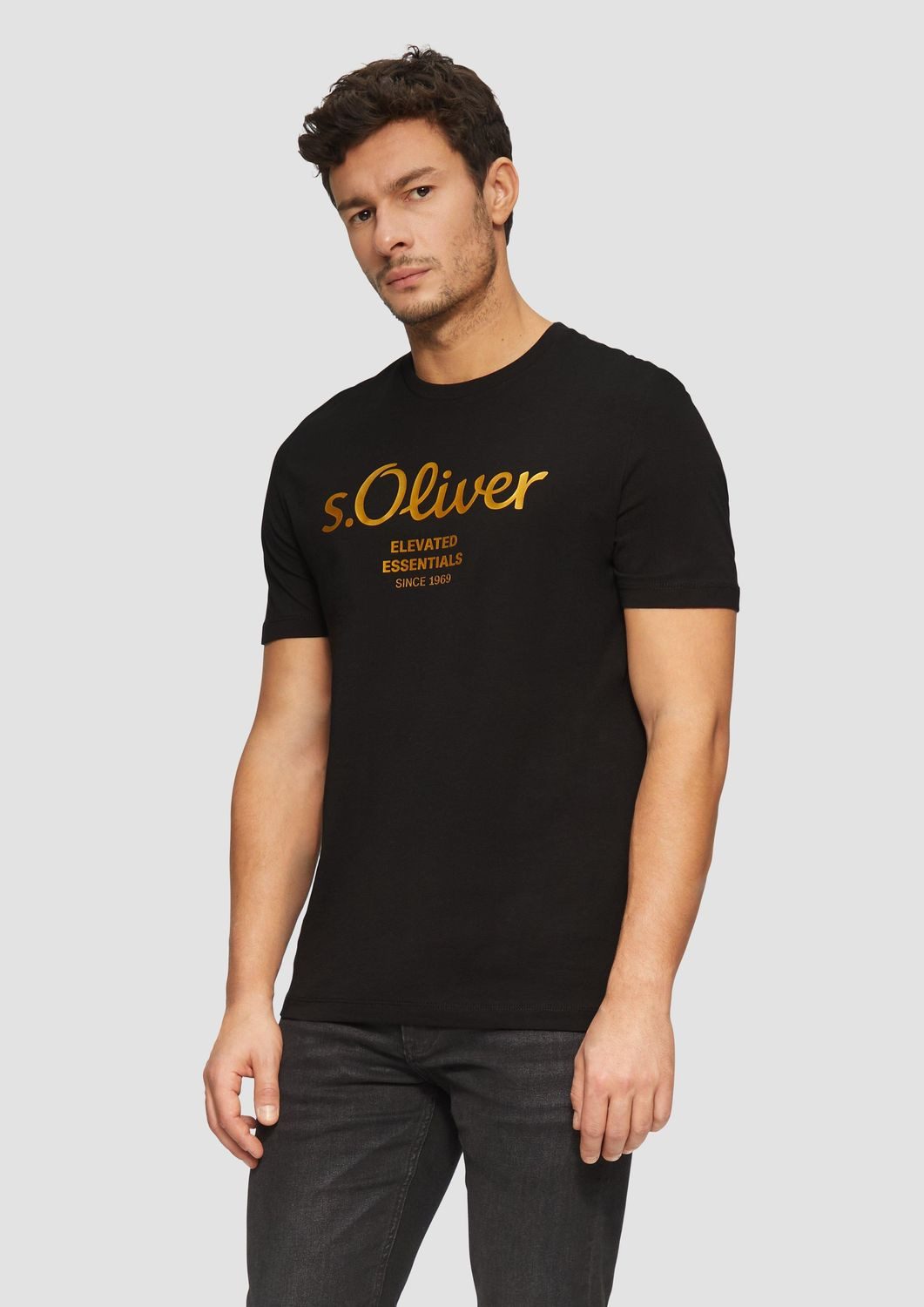 s.Oliver T-Shirt mit Logo-Print Rundhals, kurzarm günstig online kaufen