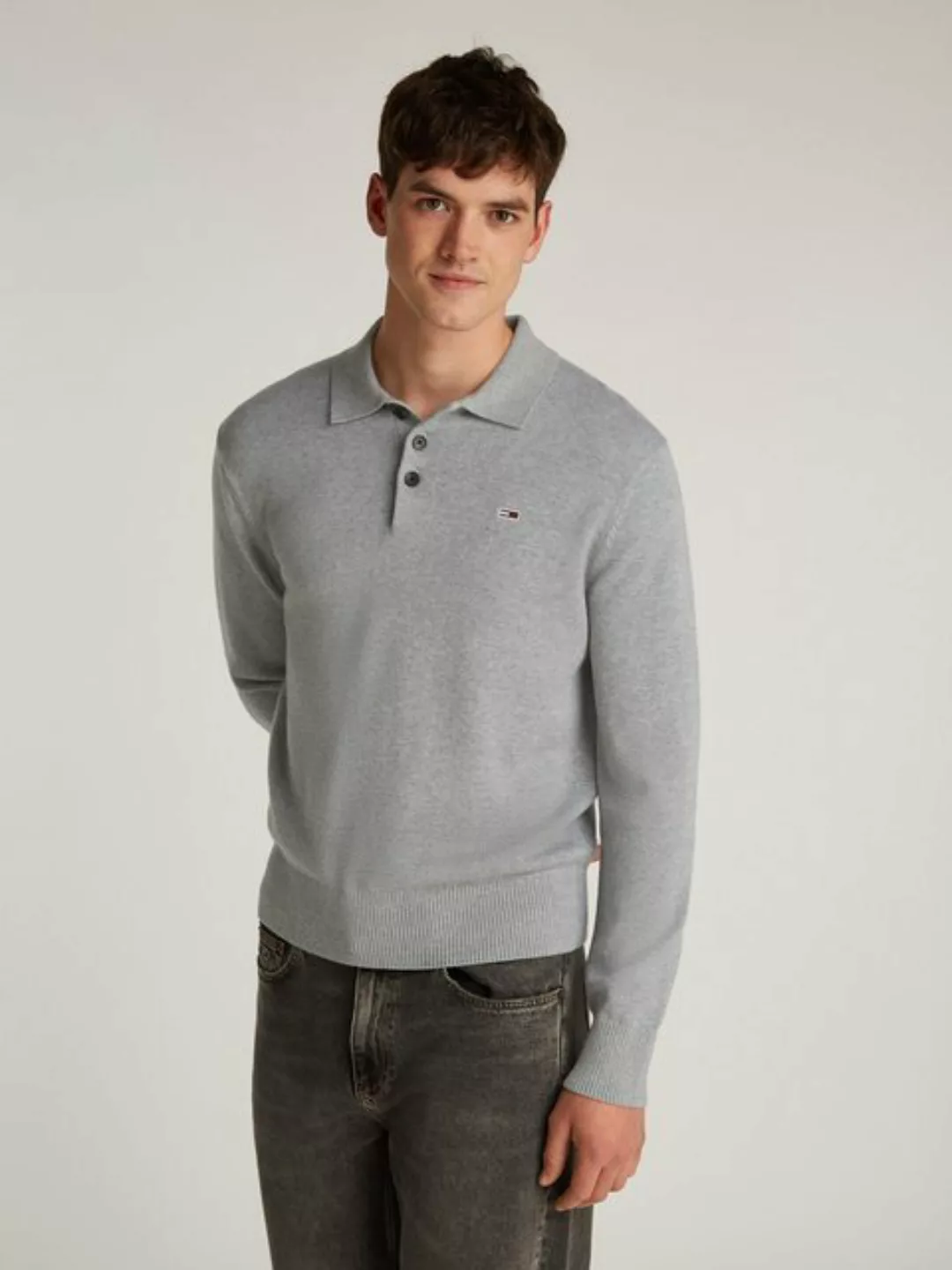 Tommy Jeans Polokragenpullover TJM SLIM ESSENTIAL POLO SWEATER mit Logostic günstig online kaufen