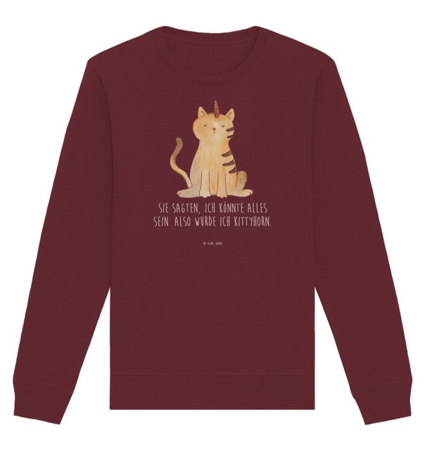 Mr. & Mrs. Panda Longpullover Größe XL Einhorn Katze - Burgundy - Geschenk, günstig online kaufen