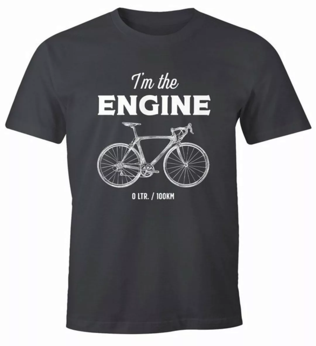 MoonWorks Print-Shirt Herren T-Shirt Fahrrad Sprüche I'm the Engine Bike Ra günstig online kaufen