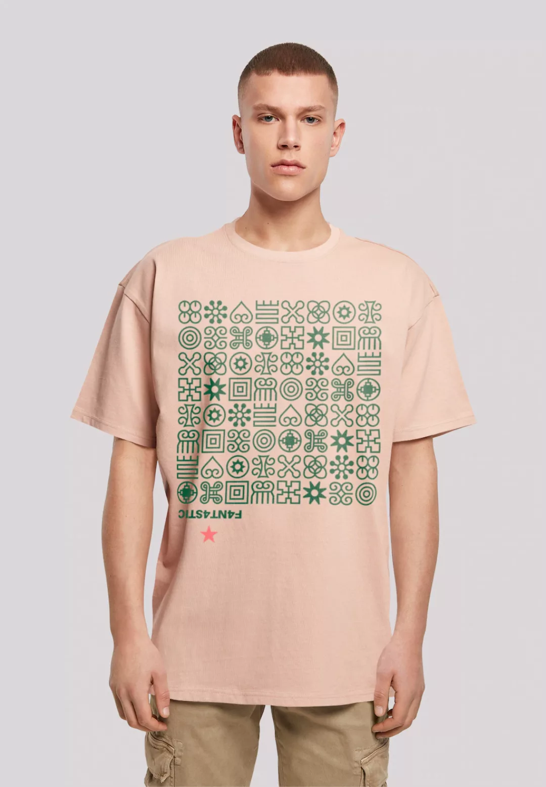 F4NT4STIC T-Shirt "Muster Grün Symbole" günstig online kaufen