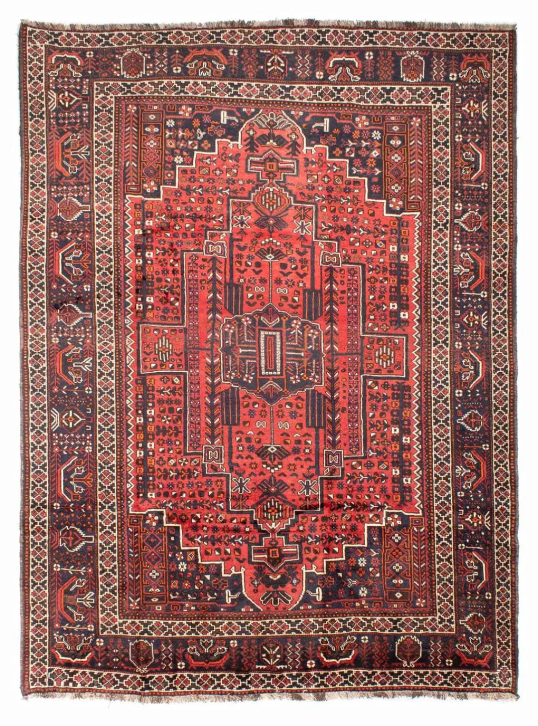 morgenland Wollteppich »Shiraz Medaillon Rosso 295 x 218 cm«, rechteckig, 1 günstig online kaufen