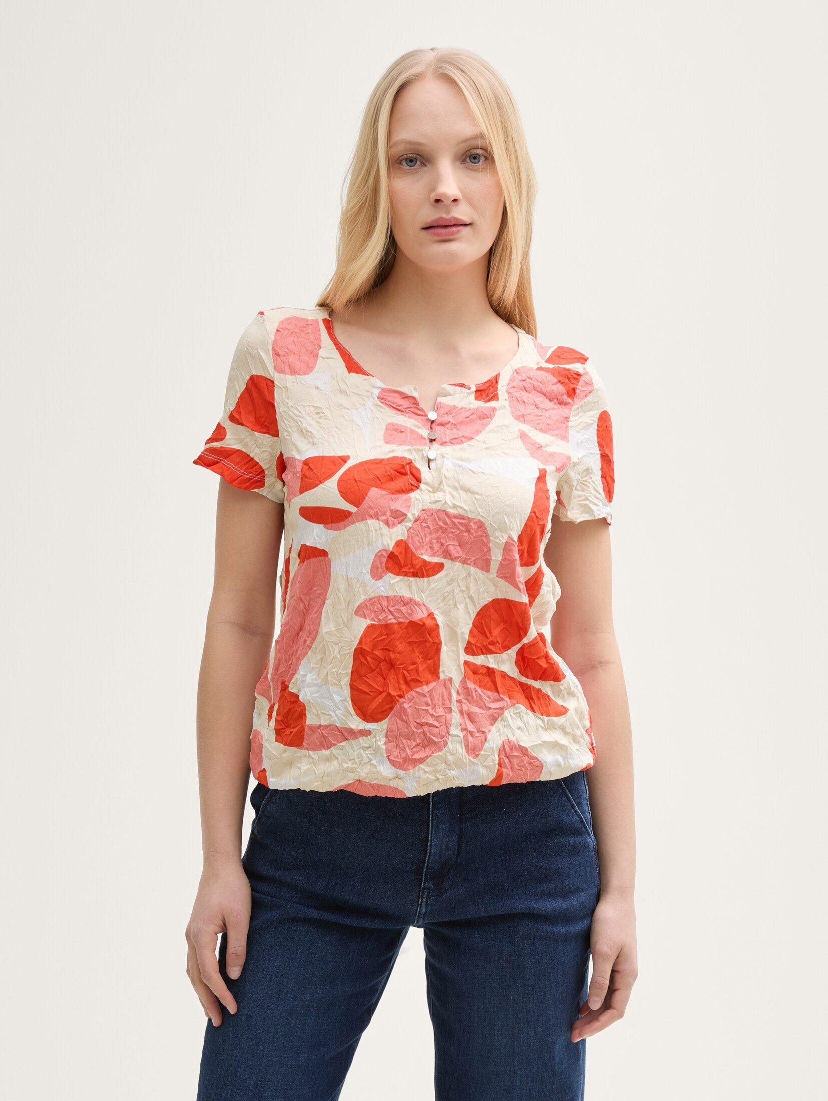 TOM TAILOR T-Shirt, mit All-Over Print günstig online kaufen