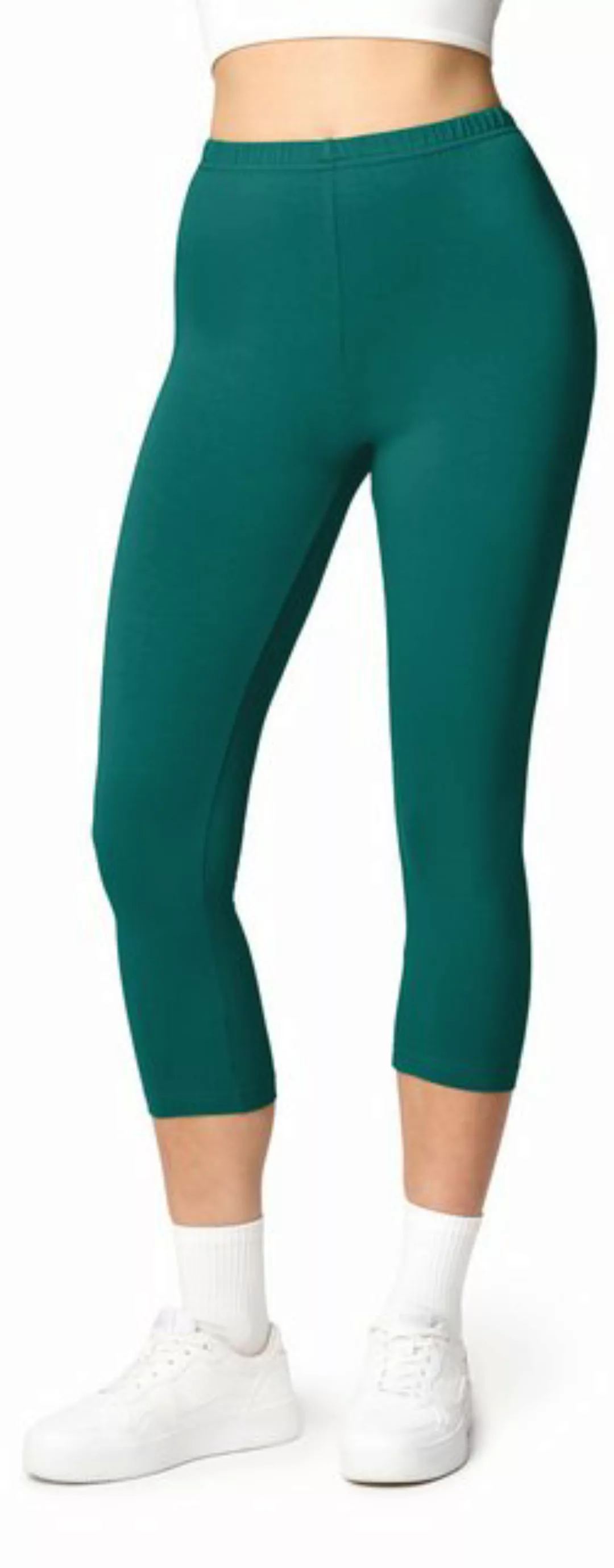 Ladeheid Leggings Damen 3/4 Capri Hose aus Baumwolle LA40-132 (1-tlg) elast günstig online kaufen