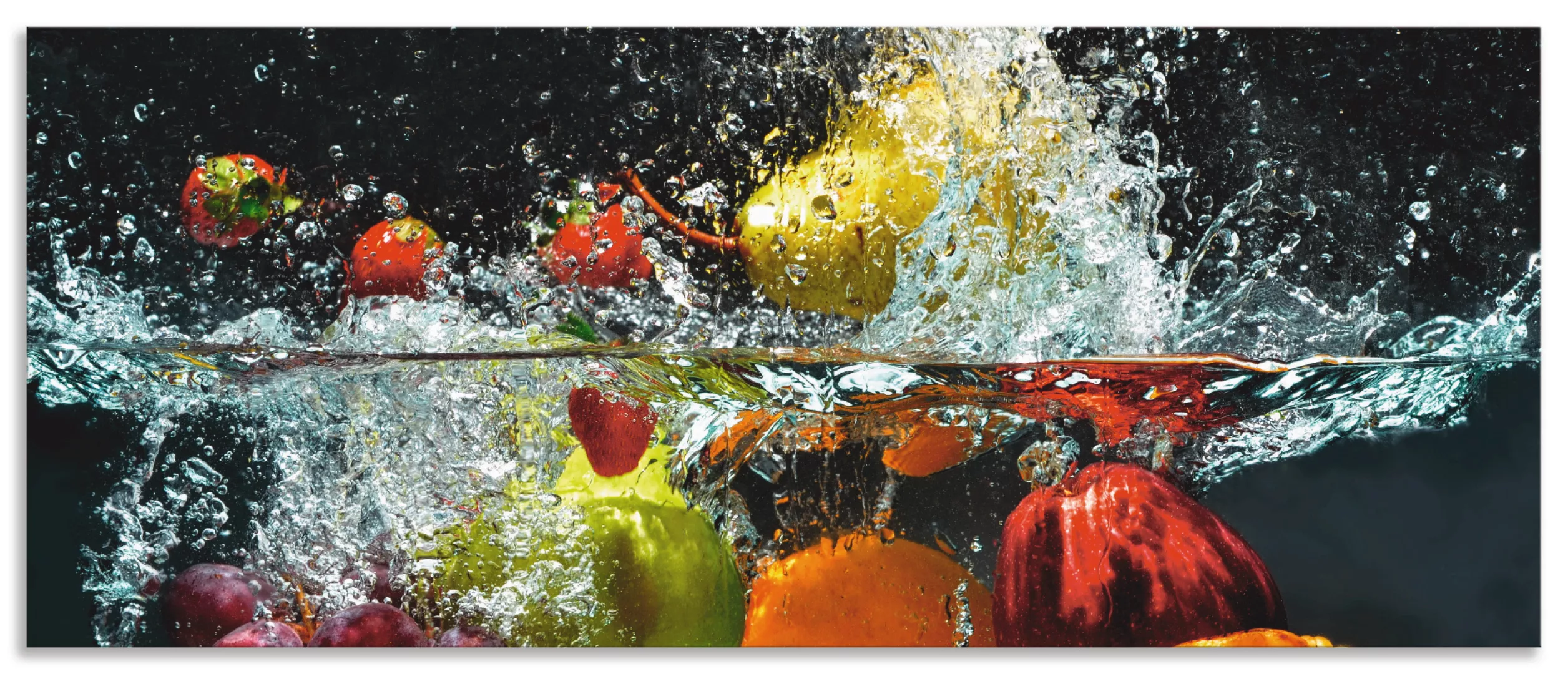 Artland Küchenrückwand "Spritzendes Obst auf dem Wasser", (1 tlg.), Alu Spr günstig online kaufen