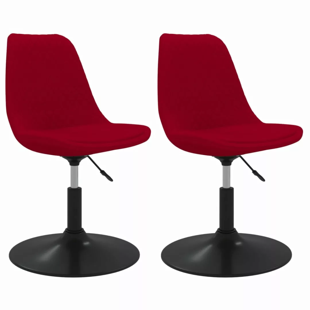 Vidaxl Esszimmerstühle 2 Stk. Drehbar Rot Samt günstig online kaufen