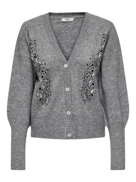 JACQUELINE de YONG Cardigan Strickjacke V-Ausschnitt Langarm Tiefe Schulter günstig online kaufen