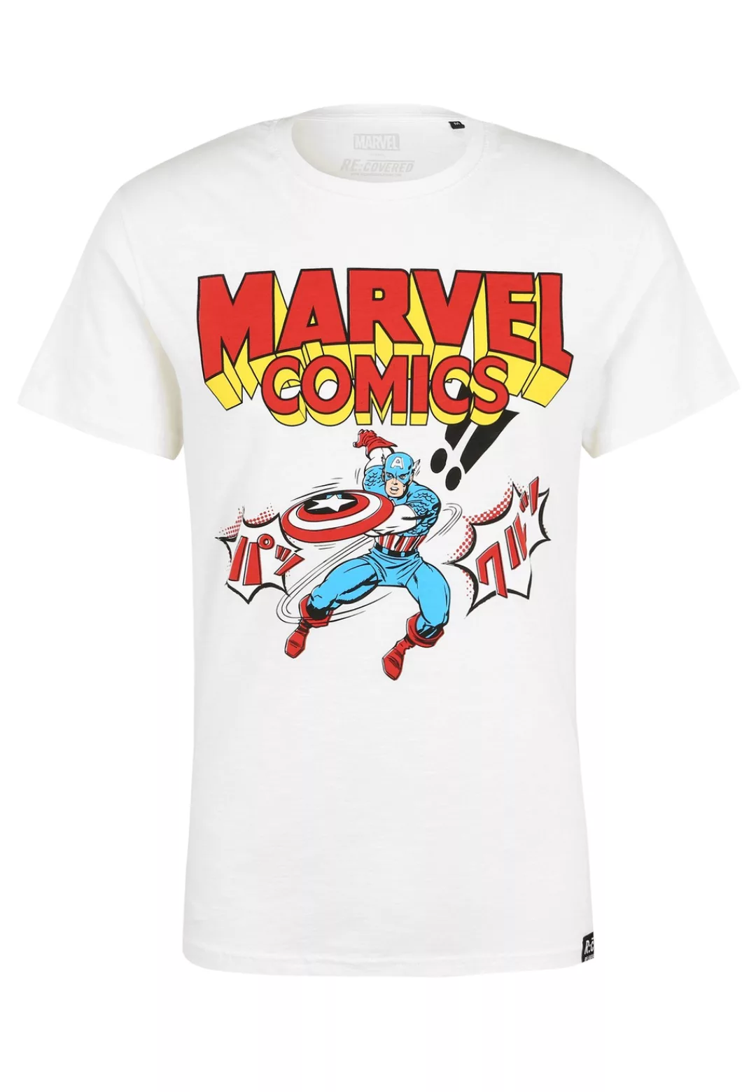 Recovered T-Shirt "Marvel Comics Captain America Japan", mit coolem Captain günstig online kaufen