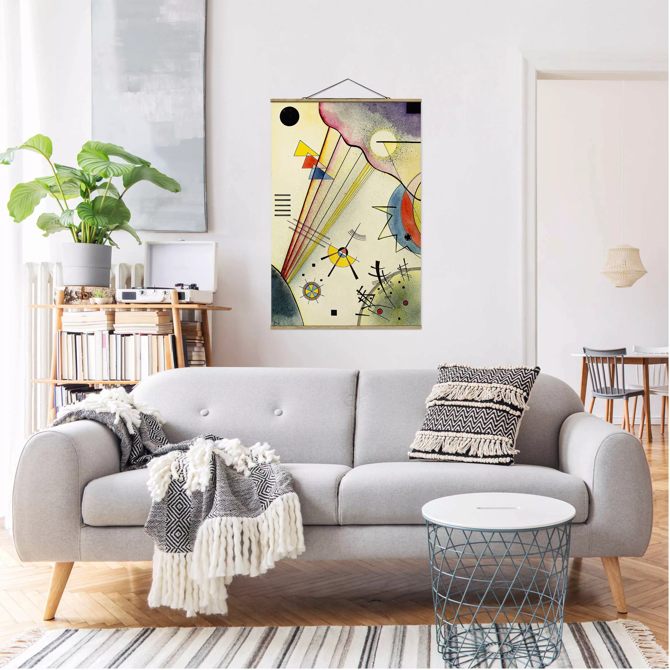 Stoffbild Abstrakt mit Posterleisten - Hochformat Wassily Kandinsky - Deutl günstig online kaufen
