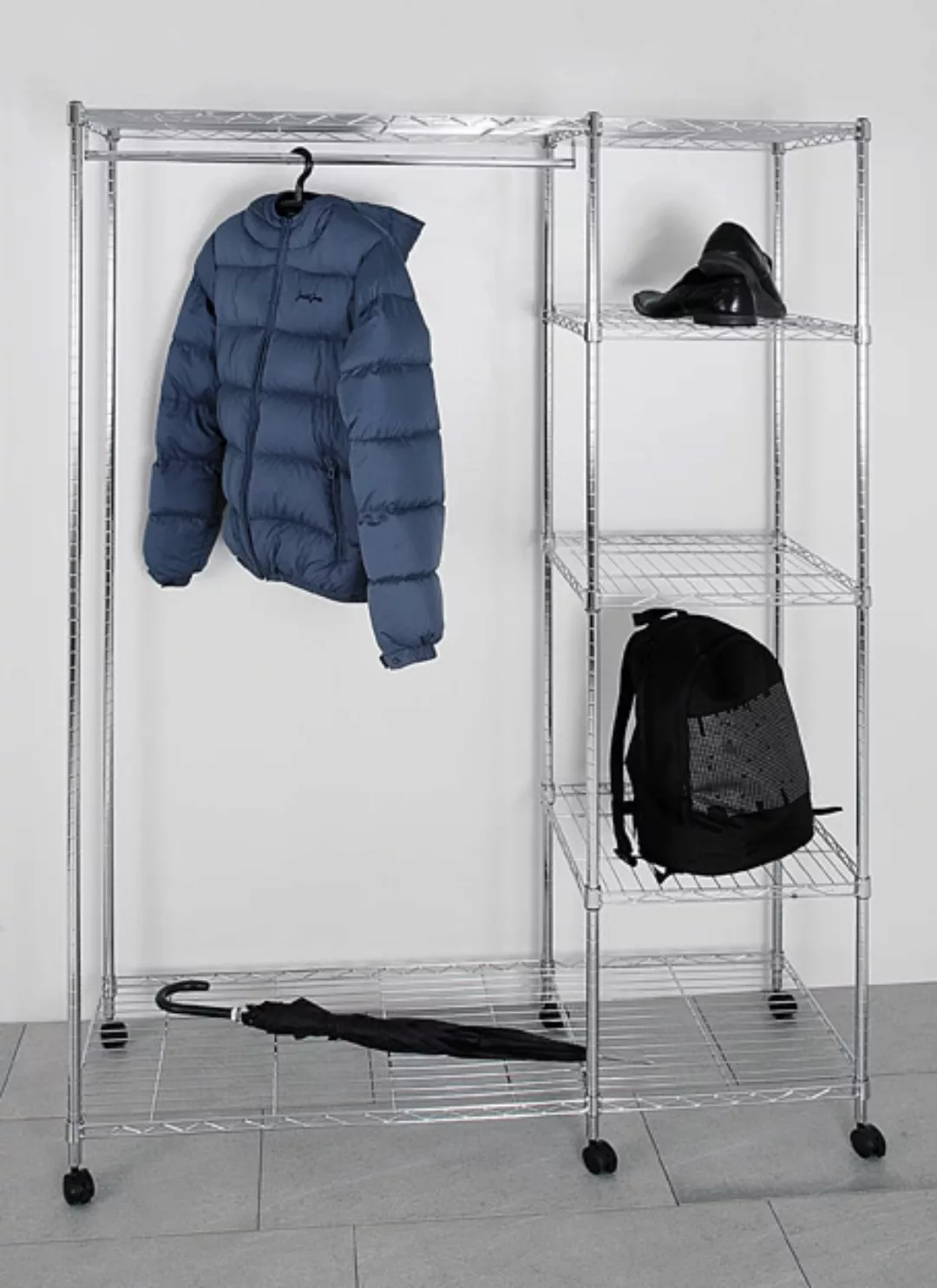 Rollgarderobe 43685 von HAKU Chrom günstig online kaufen