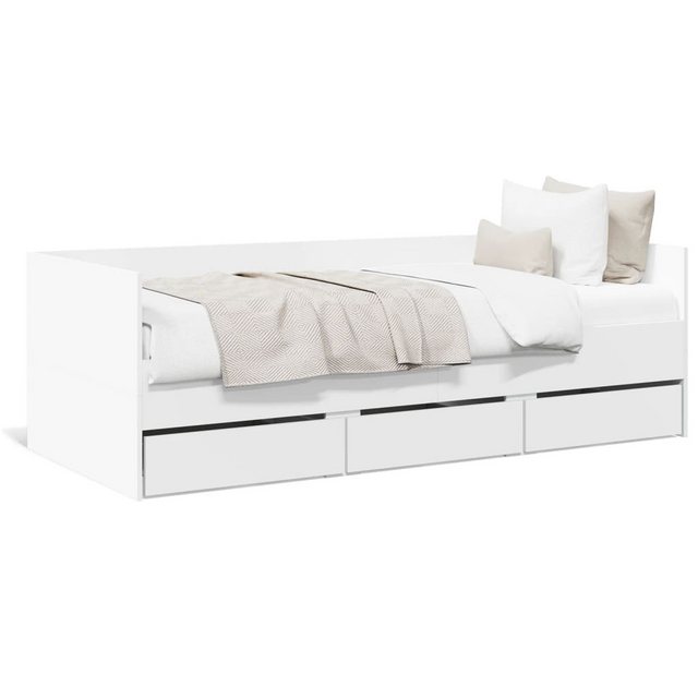 vidaXL Bett Tagesbett mit Schubladen Weiß 100x200 cm Holzwerkstoff günstig online kaufen
