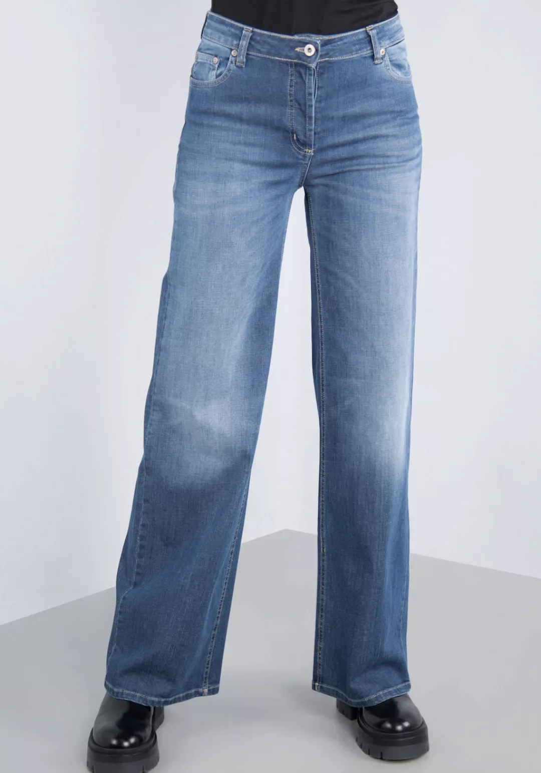 Please Jeans 5-Pocket-Jeans, mit weitem Bein günstig online kaufen