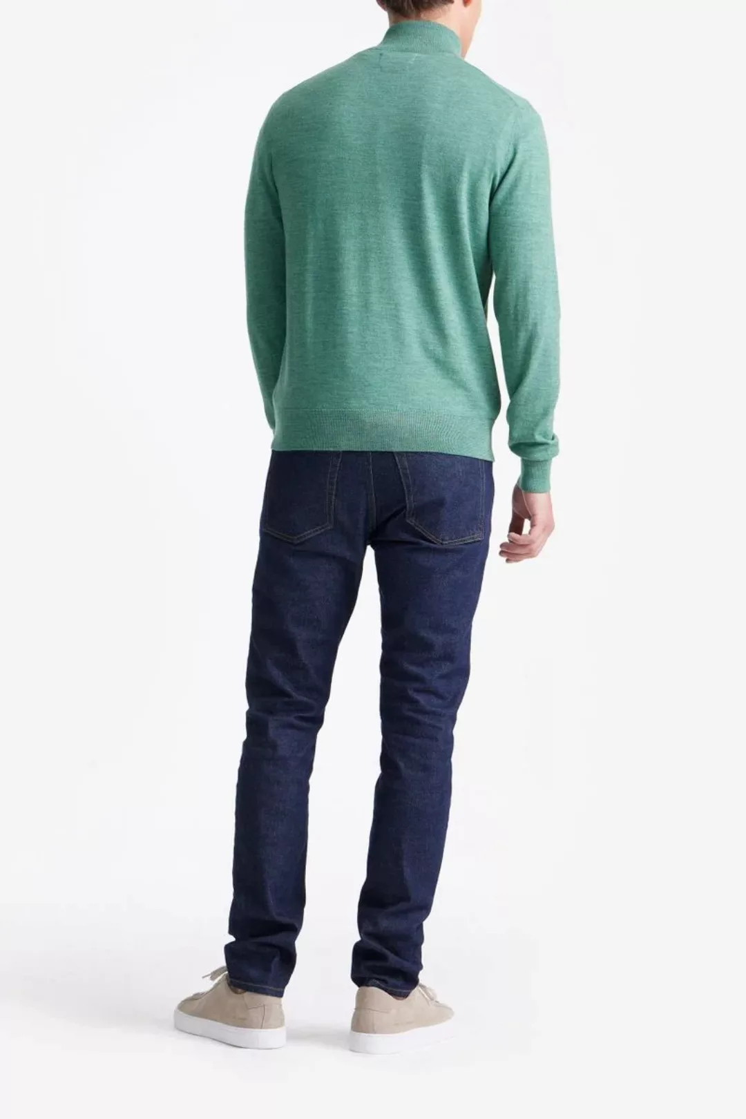 King Essentials The Michael Half Zip Pull Merino Grün - Größe XXL günstig online kaufen