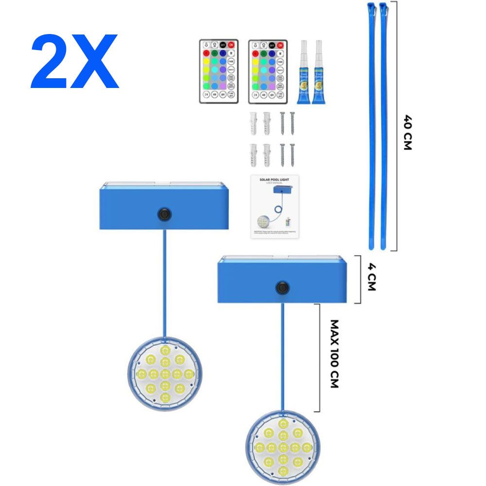 JOYOLEDER LED Solarleuchte Solar Poolbeleuchtung Unterwasser, günstig online kaufen