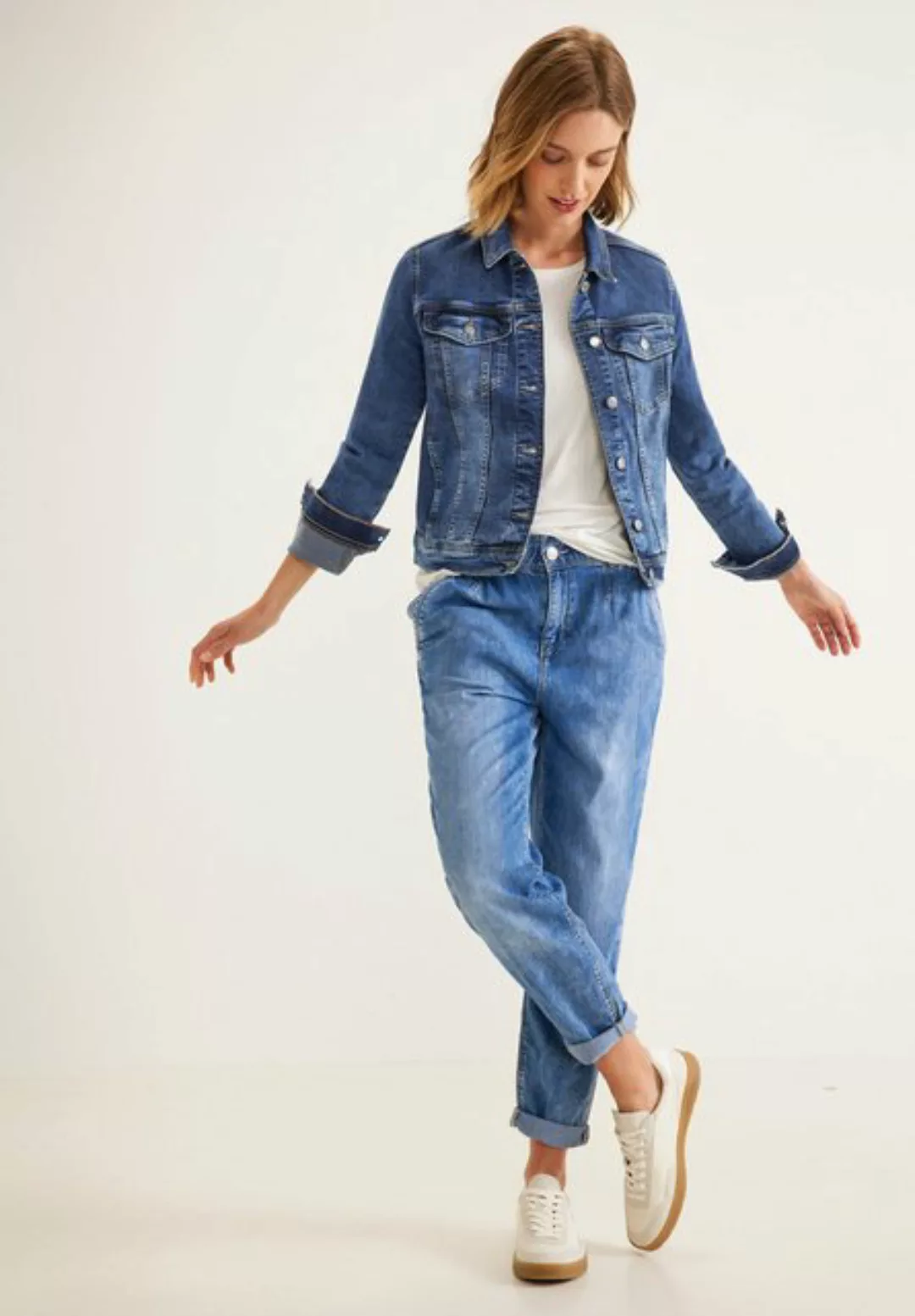 STREET ONE Jackenblazer Jeansjacke in Blau günstig online kaufen