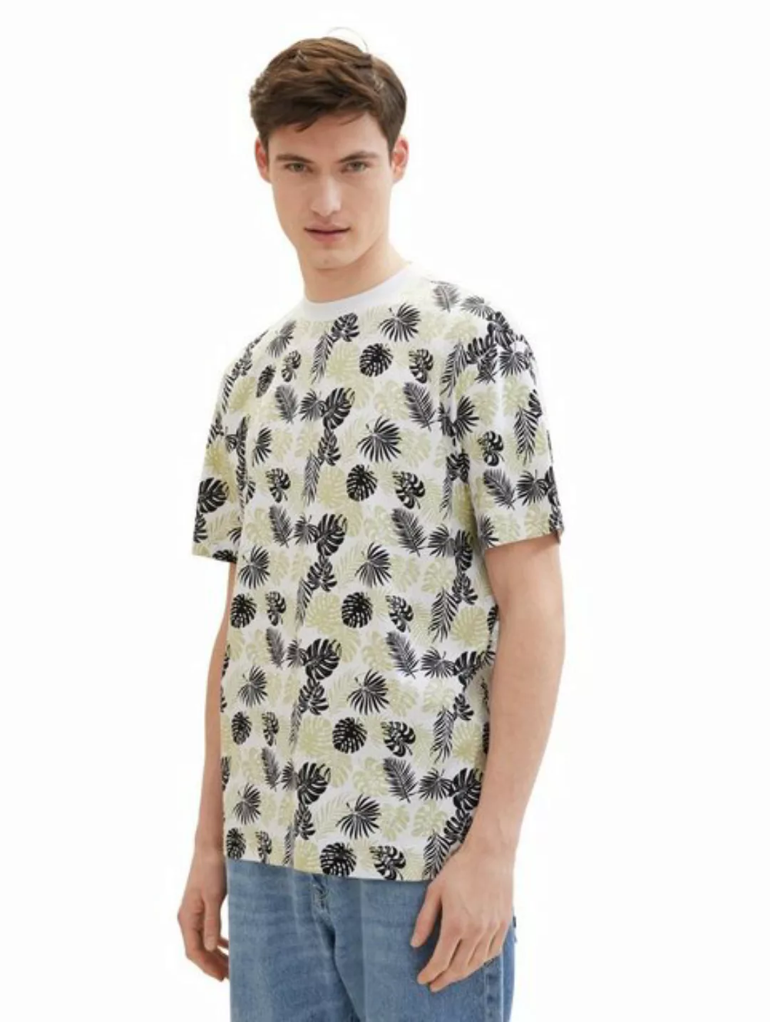 TOM TAILOR Denim Print-Shirt mit Allover-Print günstig online kaufen