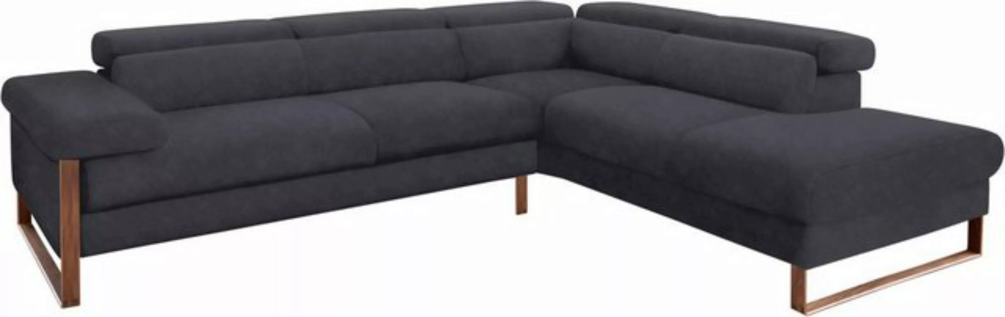 W.SCHILLIG Ecksofa finn, German Design Award 2016, Fußgestell Nussbaum natu günstig online kaufen