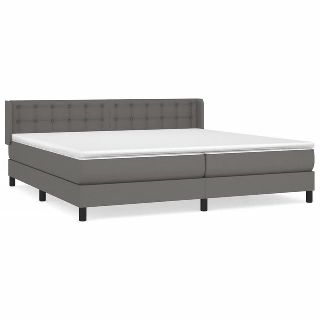 vidaXL Boxspringbett Bett Boxspringbett mit Matratze & Topper Kunstleder ve günstig online kaufen