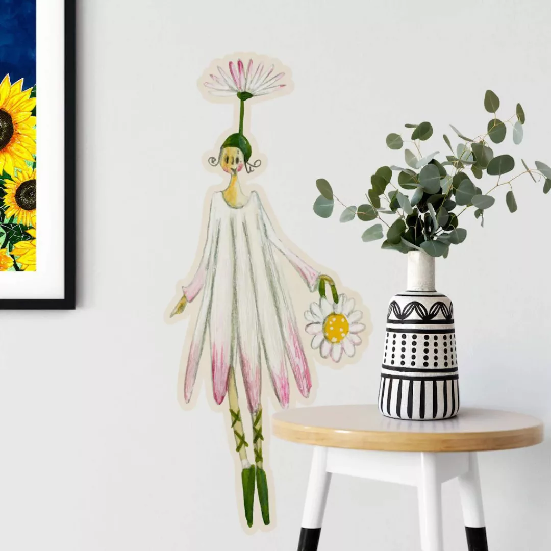 Wall-Art Wandtattoo »Blütenelfe August Gänseblume«, (1 St.), selbstklebend, günstig online kaufen