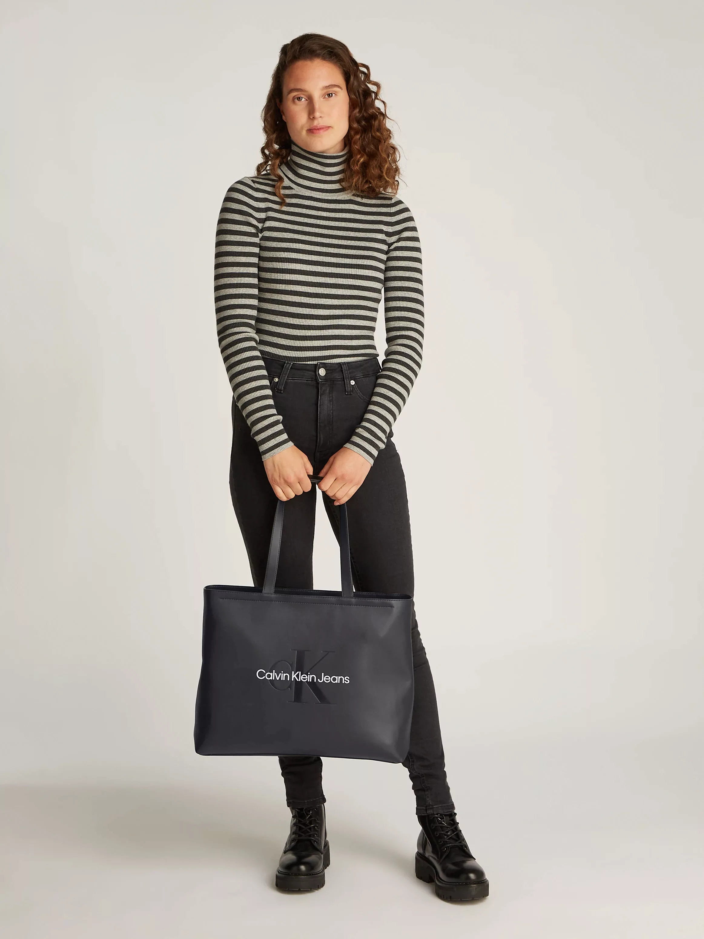 Calvin Klein Jeans Handtasche "SCULPTED SLIM TOTE34 MONO", Handtasche Damen günstig online kaufen