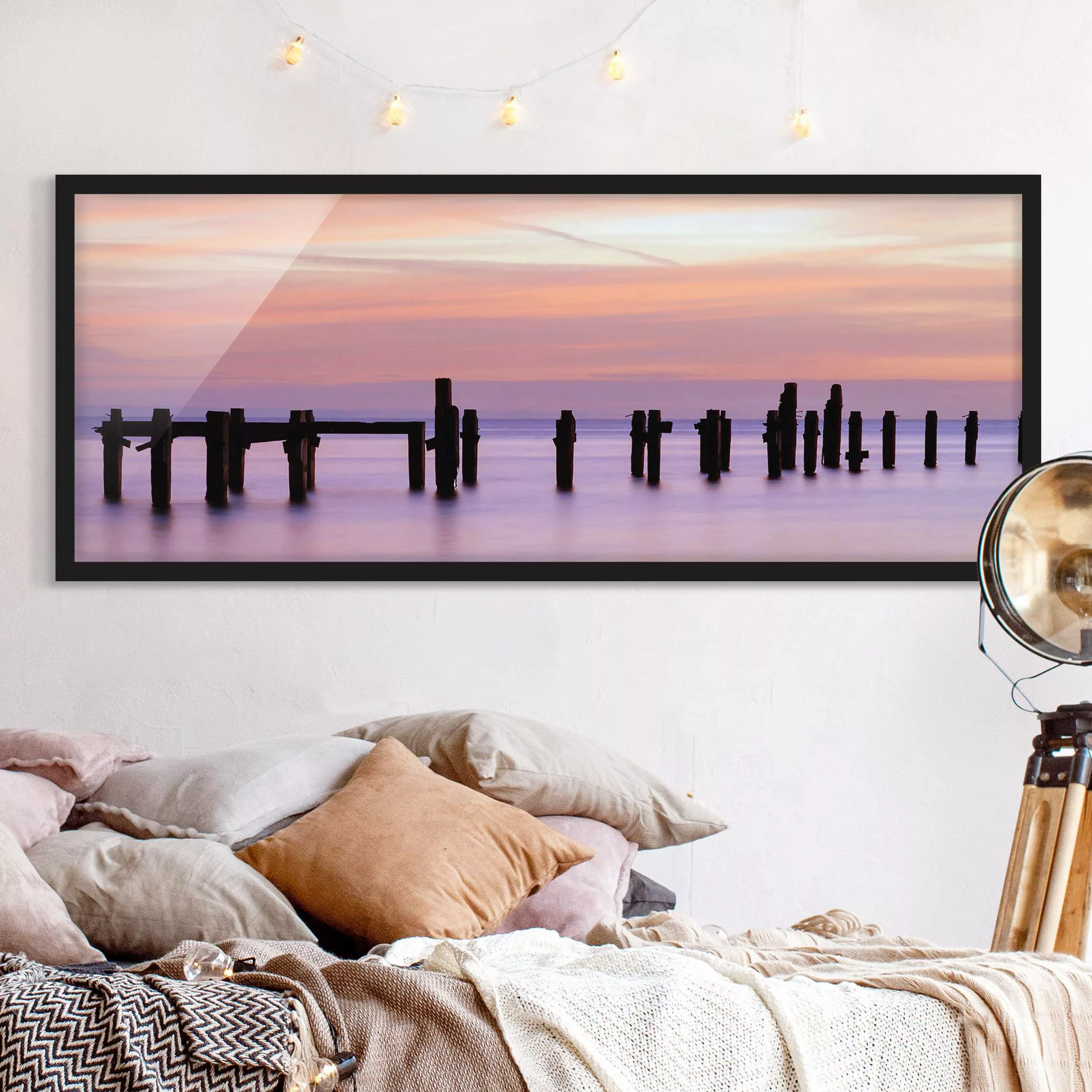 Bild mit Rahmen Strand - Panorama Meeresromantik günstig online kaufen