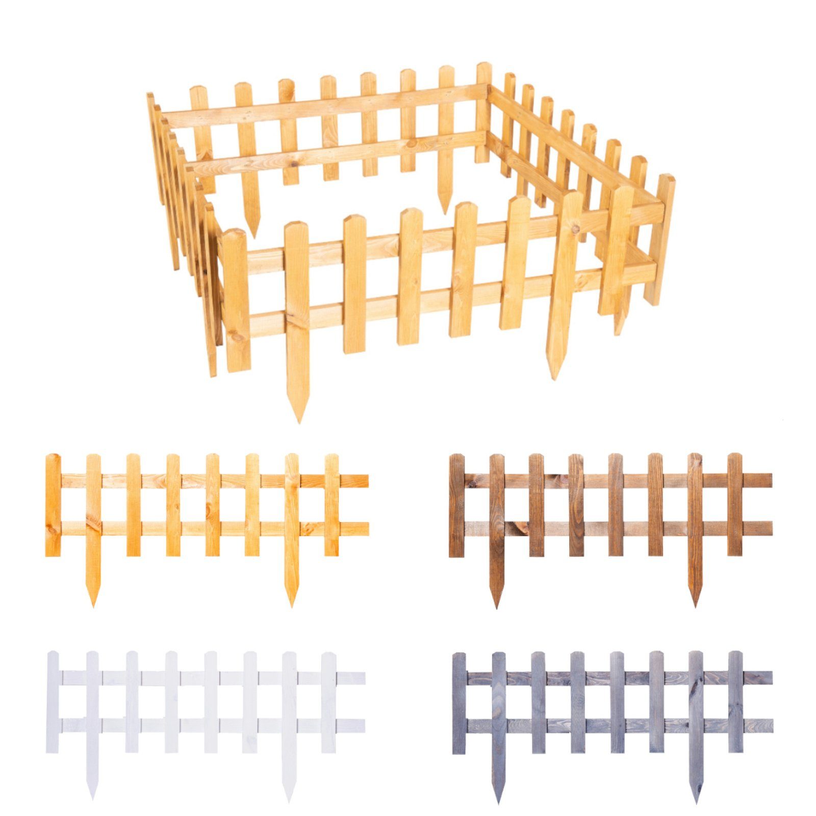 BooGardi Beetumrandung Steckzaun Holz, LxH: 59,5x30 günstig online kaufen