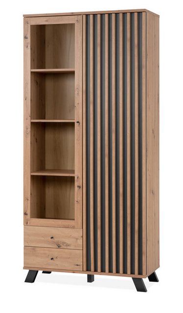 Furn.Design Stauraumvitrine Madem (Vitrinenschrank in Eiche Artisan Dekor, günstig online kaufen