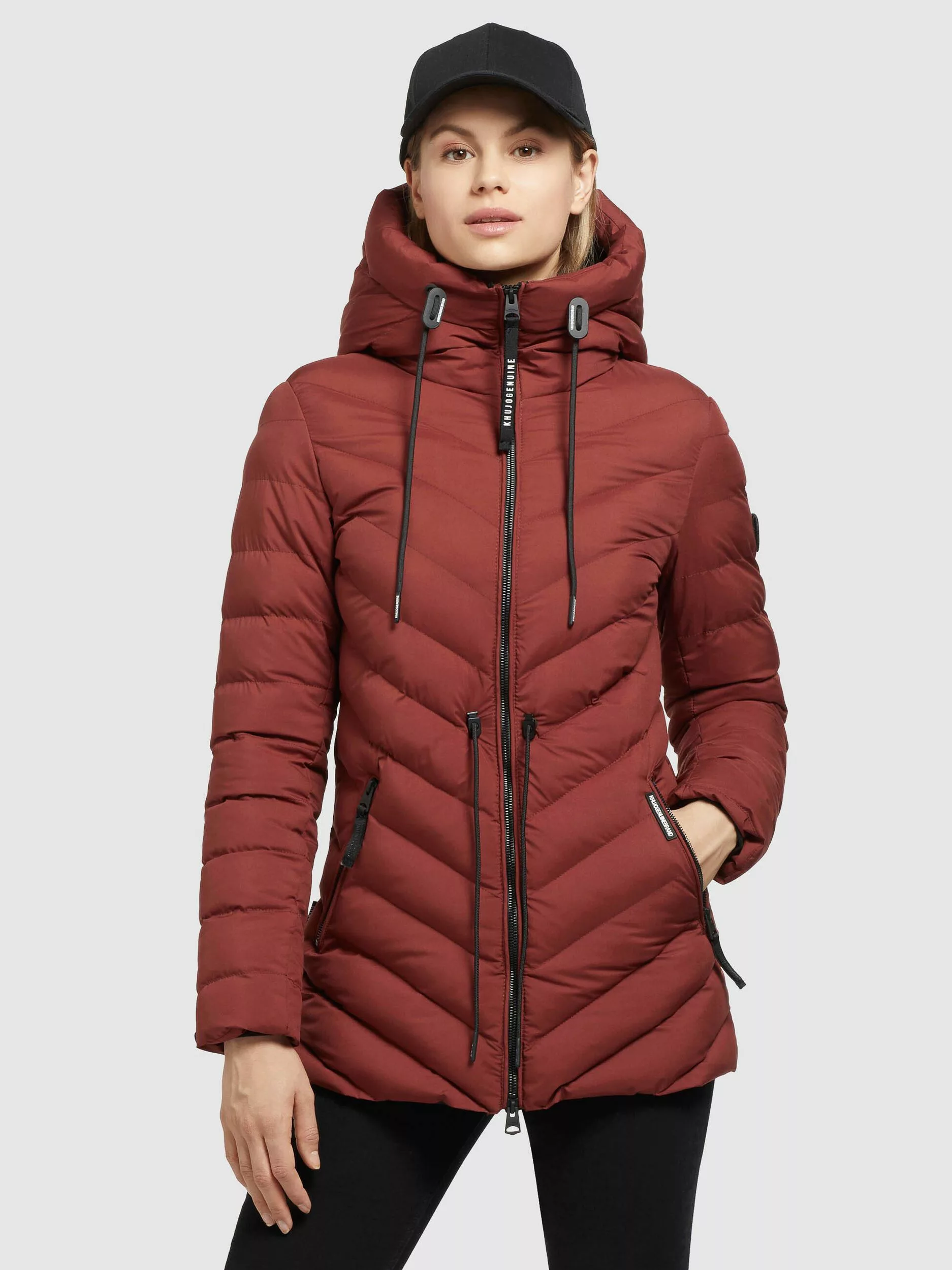 Khujo Winterjacke Noomi Matt rot-braun günstig online kaufen