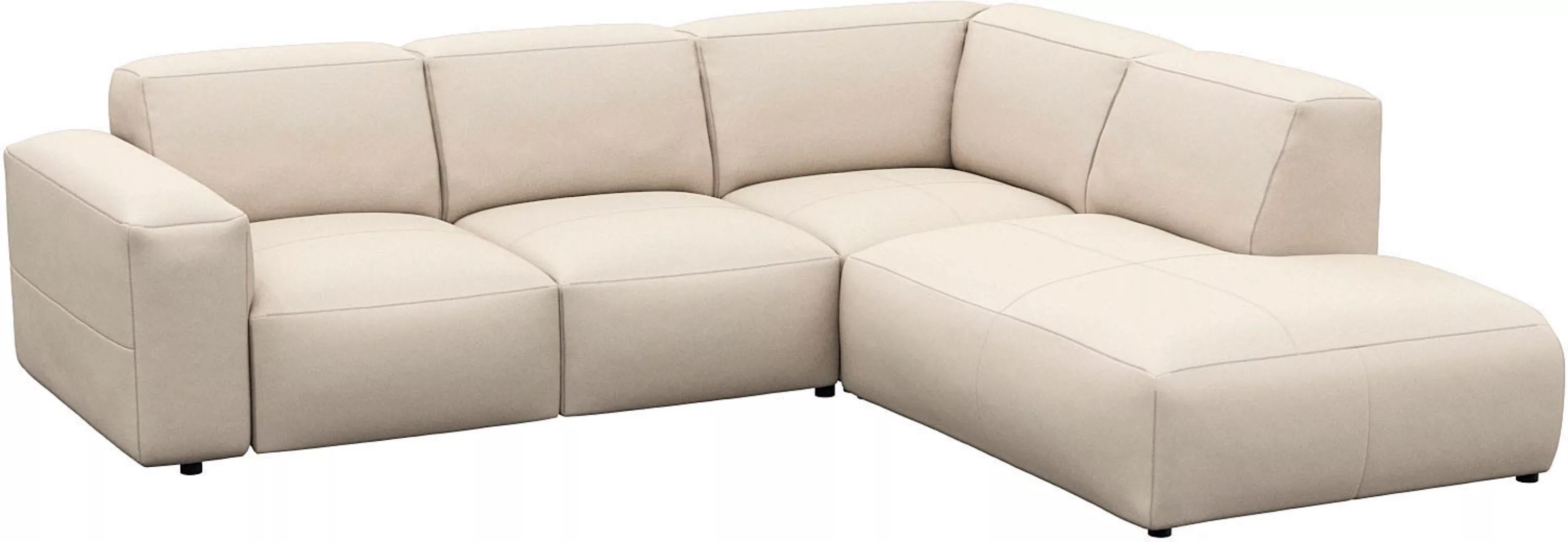 FLEXLUX Ecksofa »Lucera, super Sitzkomfort durch Kaltschaum im Sitz, L-Form günstig online kaufen