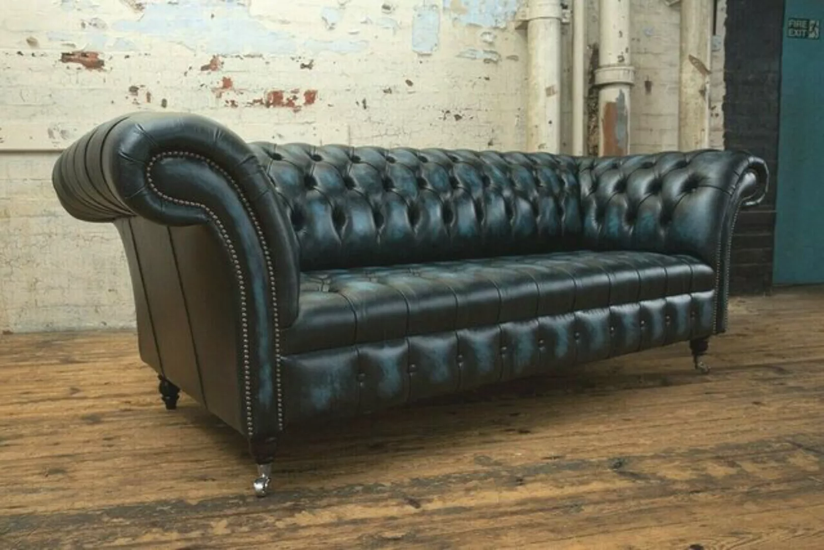 JVmoebel Chesterfield-Sofa, Chesterfield 3 Sitzer Design Sofa Couch 225 cm günstig online kaufen