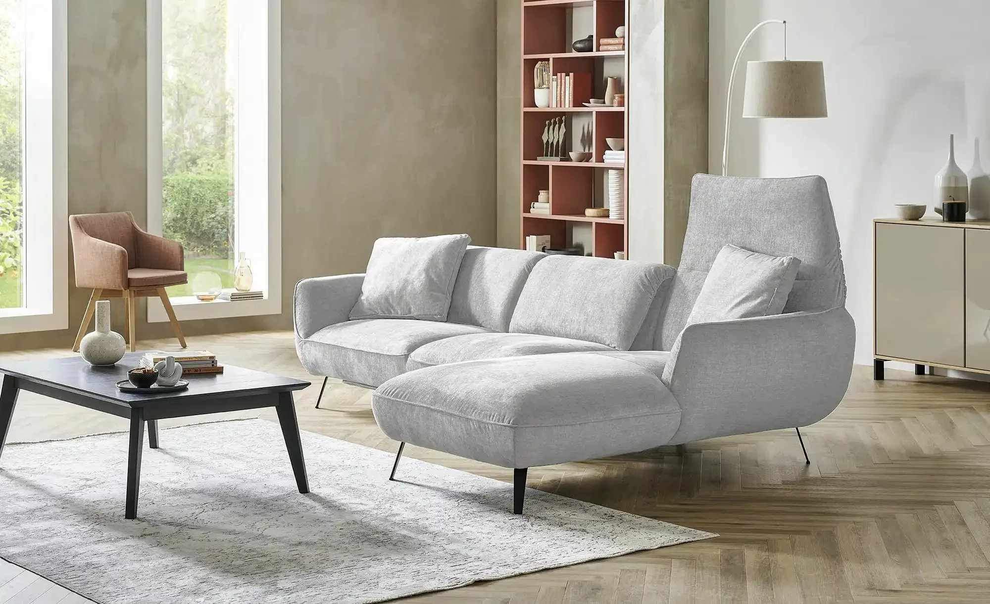 pop Ecksofa  Ventus ¦ silber ¦ Maße (cm): B: 281 H: 111 T: 174.0 Polstermöb günstig online kaufen