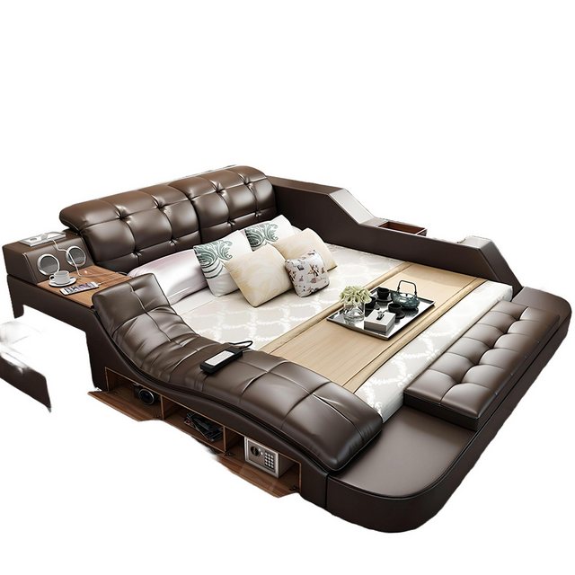 JVmoebel Bett Multifunktion Design Bett XXL 180x200 Big Betten Leder Hotel günstig online kaufen