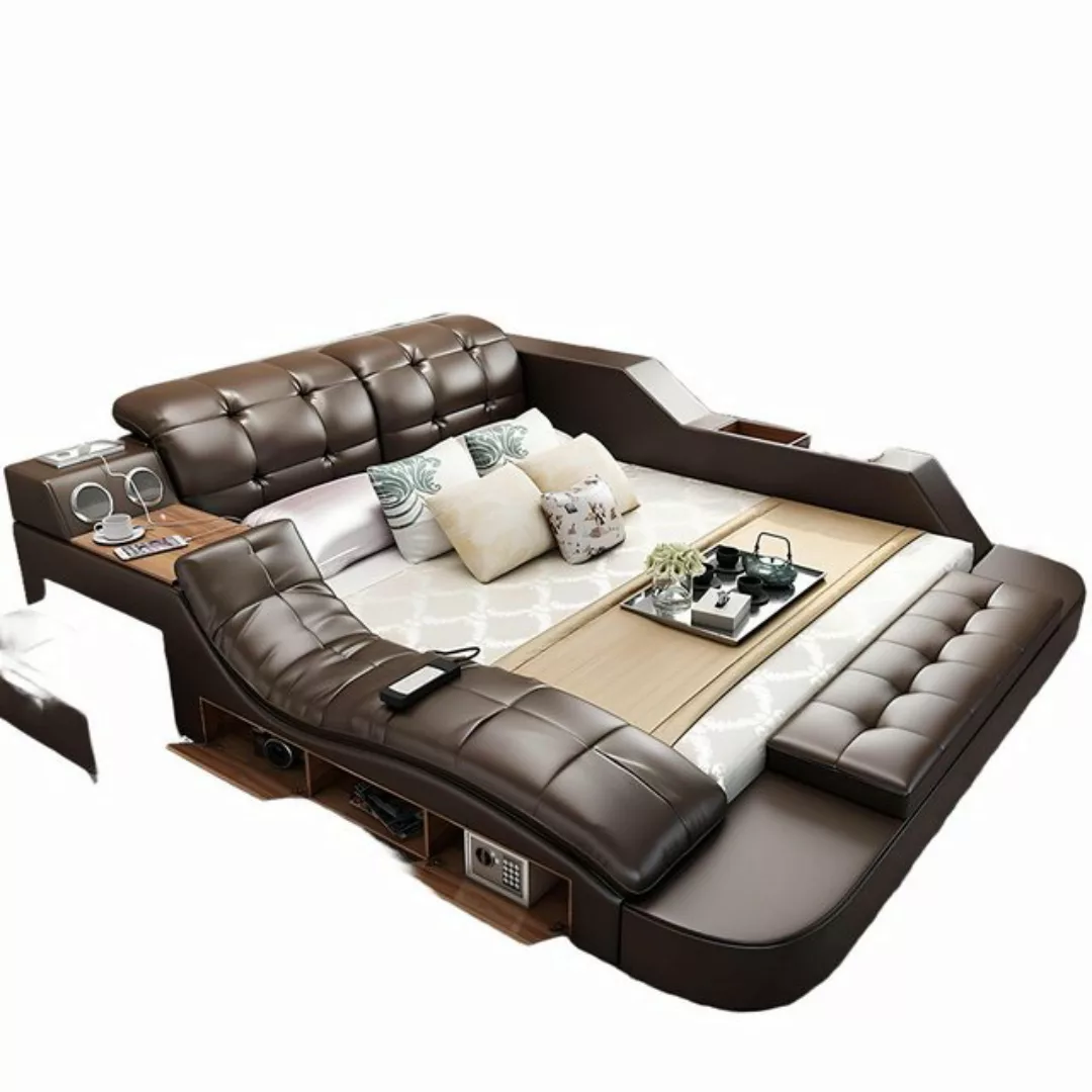 JVmoebel Bett Multifunktion Design Bett XXL 180x200 Big Betten Leder Hotel, günstig online kaufen