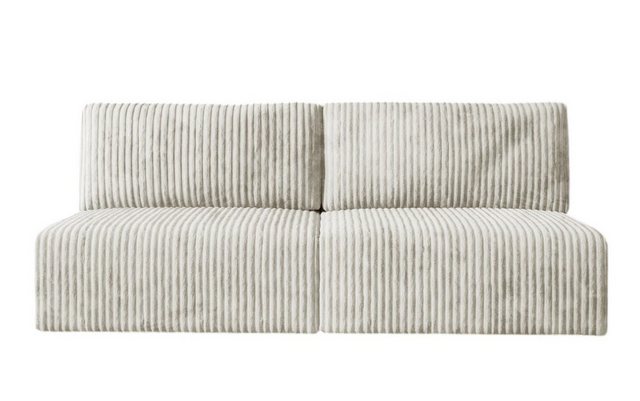 Compleo Schlafsofa klein, Cordsofa ohne Armlehnen, zweisitzer SAMBA, Design günstig online kaufen