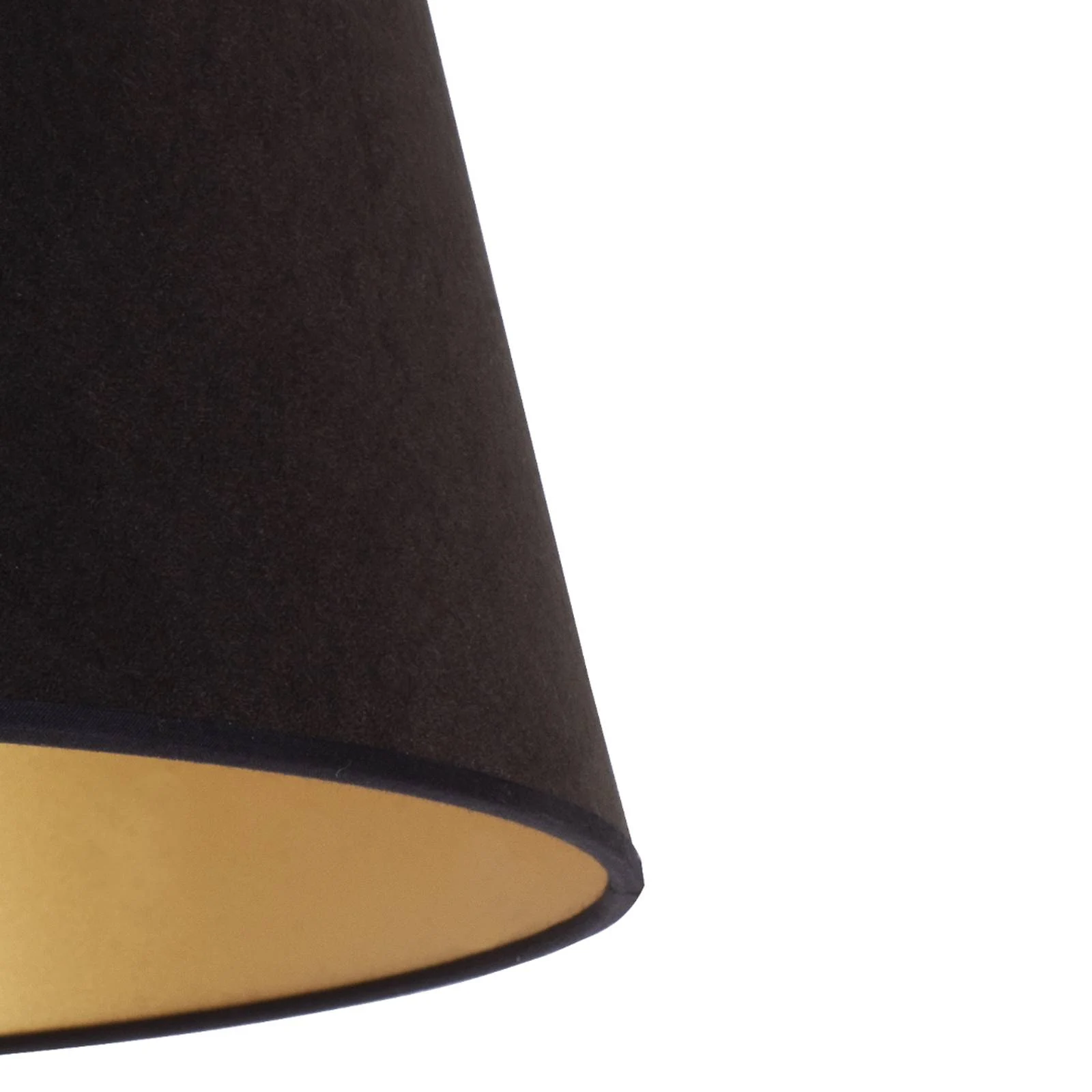 Lampenschirm Cone Höhe 18 cm, schwarz/gold günstig online kaufen