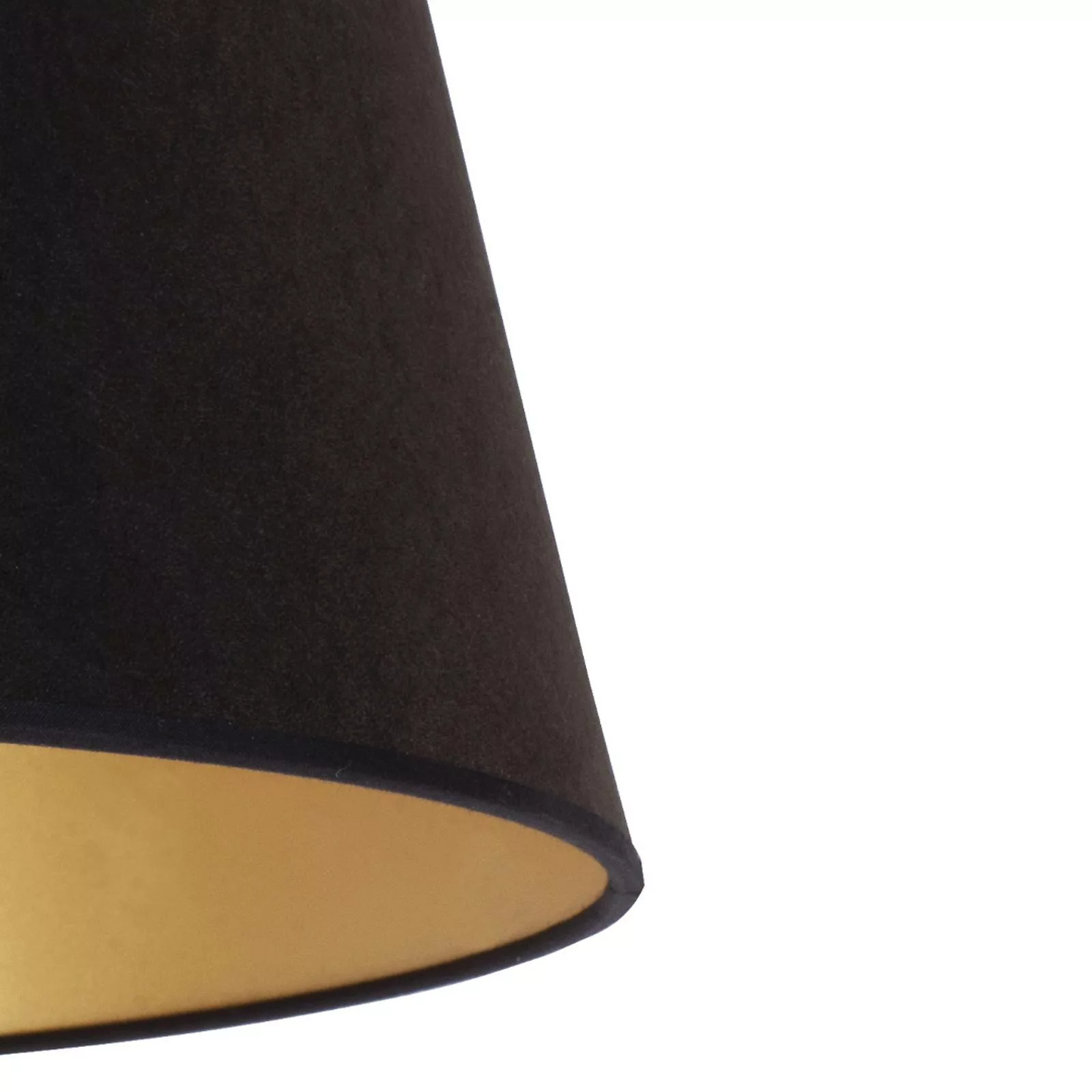 Lampenschirm Cone Höhe 25,5 cm, schwarz/gold günstig online kaufen