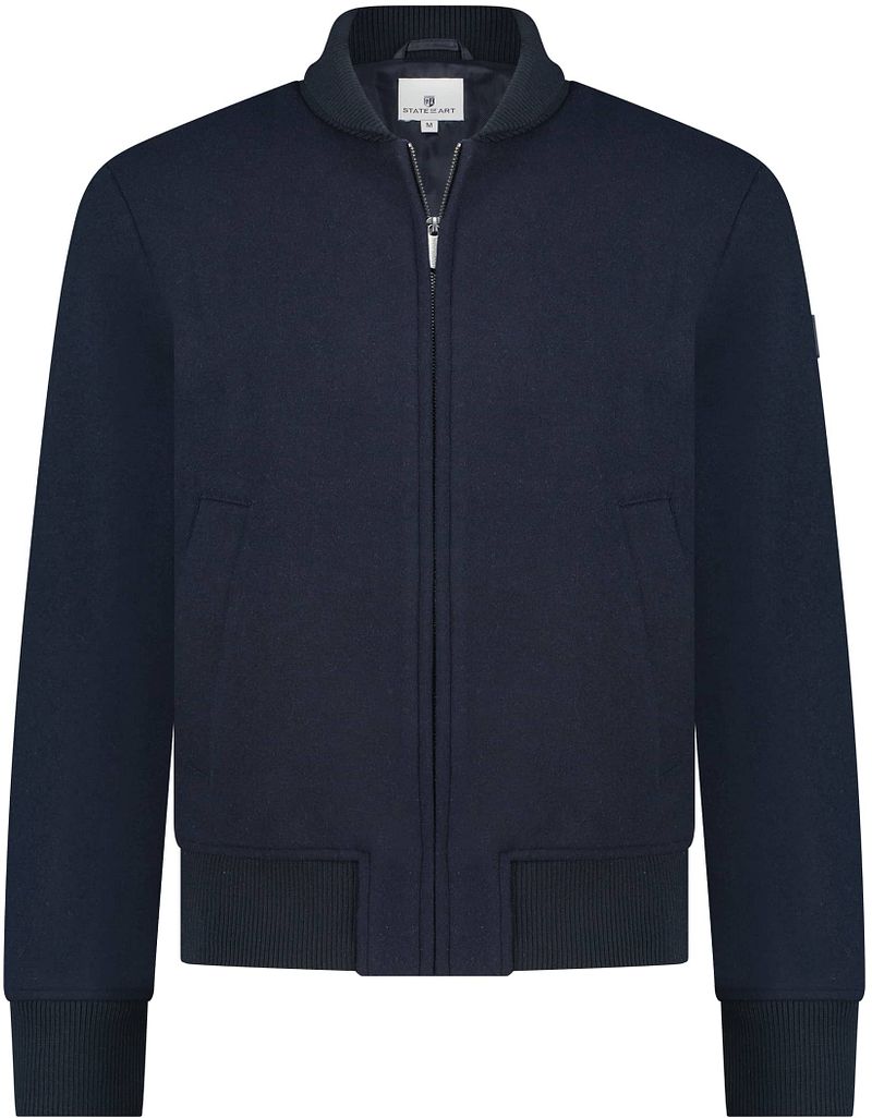 State Of Art Bomber Jacke Wolle Navy - Größe 3XL günstig online kaufen